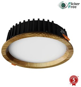 APLED - Lampada LED RONDO WOODLINE LED/6W/230V 4000K diametro 15 cm cenere legno solido