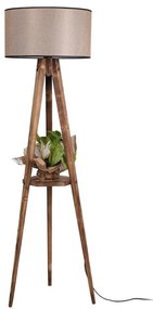 Lampada da terra TRIPOD 1xE27/60W/230V beige/marrone