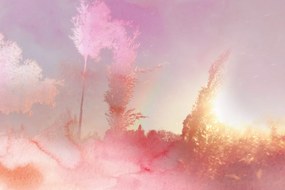 Carta da parati – Atmosfera autunnale in rosa