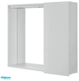 Specchiera Contenitiva "Stella" Da 68 cm C/Un'Anta Color Bianco Lucido Una Cassa In Pvc Bianco