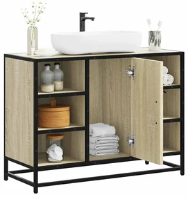 Mobile Lavabo Bagno Rovere Sonoma 60x30x60 Cm Legno Multistrato /