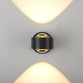 Schöner Wohnen 19331-18 - Lampada da parete LED CHIA 2xLED/2W/230V, nero