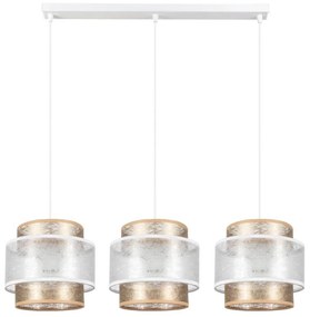 Lampadario a sospensione con filo GABI 3xE27/60W/230V oro/bianco