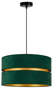 Duolla - Lampadario a sospensione con filo DUO 1xE27/15W/230V diametro 40 cm verde/oro