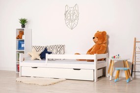 Letto per bambini Paul con barriera - bianco - letto senza spazio di archiviazione 140x70 cm