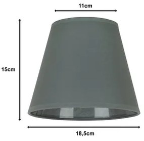 Duolla - Paralume per lampada da tavolo SOFIA XS E14 diametro 18,5 cm grigio