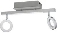 Spot Moderno Cardillio 1 Alluminio Argento 2 Luci Led 3,2W