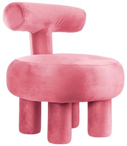 Poltrona in velluto rosa Abrazo - Leitmotiv