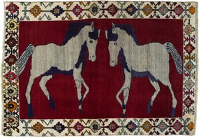Gabbeh Tappeto persiano 150x110 Rosso (Iran) Annodato A Mano