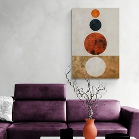 Quadro su tela – Japandi con cerchi moderni