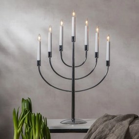 Decorazione natalizia luminosa argentata con alimentazione a corrente Titus – Star Trading