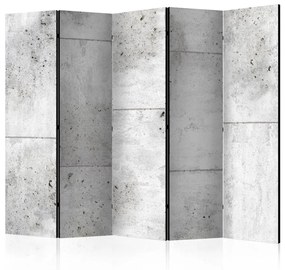 Paravento Concretum murum II - texture che imita scale di cemento urbano grigio