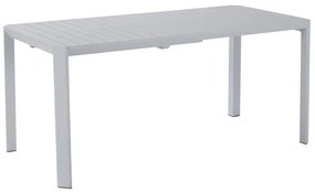 Tavolo da giardino allungabile Idaho NATERIAL in alluminio grigio per 6 persone 110/162x82cm