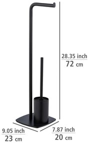 Porta carta igienica in acciaio con spazzola Iria - Wenko