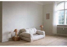 Divano letto in lino beige 140 cm Hippo - Karup Design