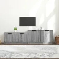 Mobile TV Grigio Sonoma 158,5x36x45 cm in Legno Multistrato 817124