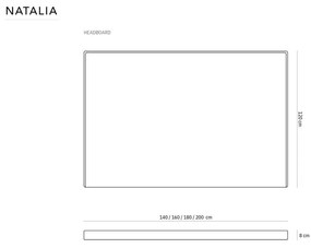 Testiera rosa chiaro 180x120 cm Natalia - Milo Casa