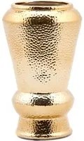 Vaso coppa dorato con anello in ceramica 30x18,5 cm