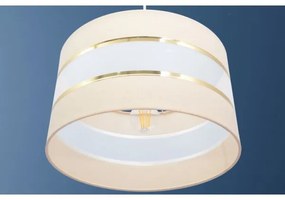 Lampadario a sospensione con filo HELEN 1xE27/15W/230V diametro 35 cm color crema/oro