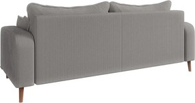 Divano grigio chiaro in velluto a coste 220 cm Beata - Ropez