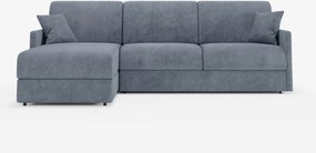 Tommy Divano Letto con penisola contenitore - design minimal e sfoderabile in tessuto smacchiabile simil cotone T33