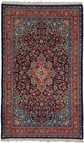 Sarouk Tappeto 140 x 220 Blu (Iran) Annodato A Mano