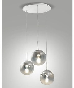 Lampadario Neoclassico ANJA cromo paralume cromo 3x E27 LA MIA LUCE