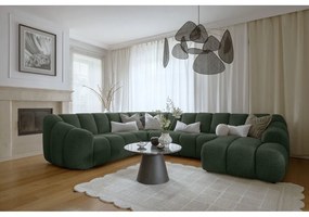 Divano angolare verde scuro (con penisola a sinistra/a U) Shell – Miuform