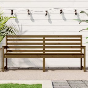 Panca da Giardino Miele 203,5x48x91,5 cm Legno Massello di Pino