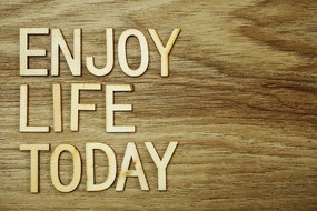 Carta da parati – Citazione - Enjoy life today
