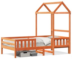 Giroletto Con Tetto Cera 90x200 Cm Legno Massello Pino /