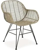 Sedia moderna Raquel - METAL RATTAN