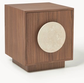 Comodino con maniglia in travertino Holden