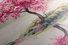 Stampa su tela – Ciliegio orientale in versione rosa