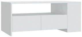 Tavolino da salotto bianco 102x55x42 cm legno legno multistrato