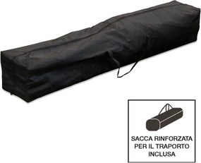 Gazebo Richiudibile Pieghevole 3x2m in Acciaio e PVC Impermeabile Bianco...