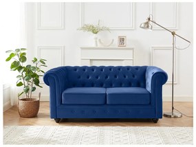 Divano 2 posti Velluto Blu reale - CHESTERFIELD