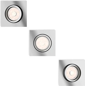 Philips - SET 3x LED RGBW dimmerabile faretto da incasso DONEGAL 3xGU10/4,8W/230V+telecomando