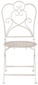 Set da balcone di un tavolo e due sedie beige/bianco sporco TRIESTE Beliani