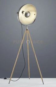 Lampade da terra cupola metallo delhi  403400167 acciaio e legno