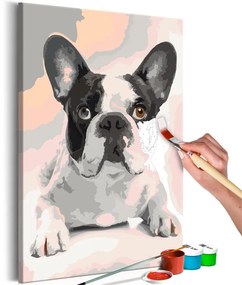 Quadro fai da te  Bulldog francese  Colore Rosa, Dimensioni e Misure 40x60