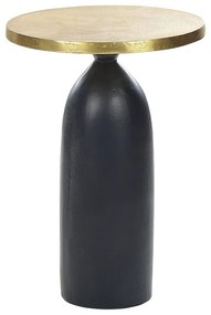 Tavolino metallo oro e nero  ⌀ 36 cm TEKAPO Beliani