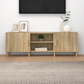 Mobile Porta Tv Rovere Sonoma 150x30x50 Cm Legno Multistrato /