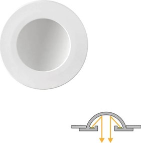 Faro LED da incasso Rotondo Luce INDIRETTA 8W Foro Ø92mm Colore Bianco Naturale 4.000K