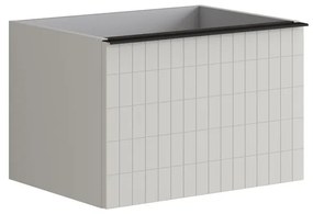 Mobile da bagno sotto lavabo Pixel grid grigio laccato opaco L 60 x H 40 x P 45.5 cm 2 cassetti, lavabo non incluso