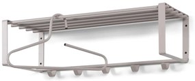Attaccapanni da parete grigio tortora in metallo con scaffale 70 cm Rex – Spinder Design