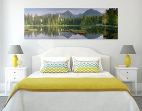 Quadro su tela – Magnifico panorama montano sul lago
