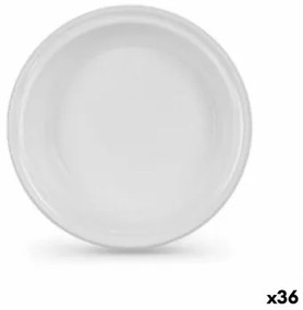 Set di piatti riutilizzabili Algon Bianco 22 x 22 x 1,5 cm (36 Unità)