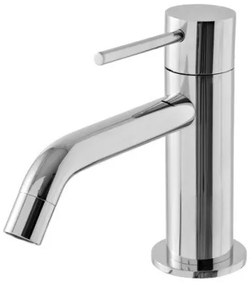 Treemme Up+ miscelatore lavabo monocomando con leva stick senza scarico in ottone cromo