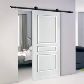 Porta scorrevole reversibile Chelsea in mdf bianco, L 93 x H 215 cm, con binario Retro